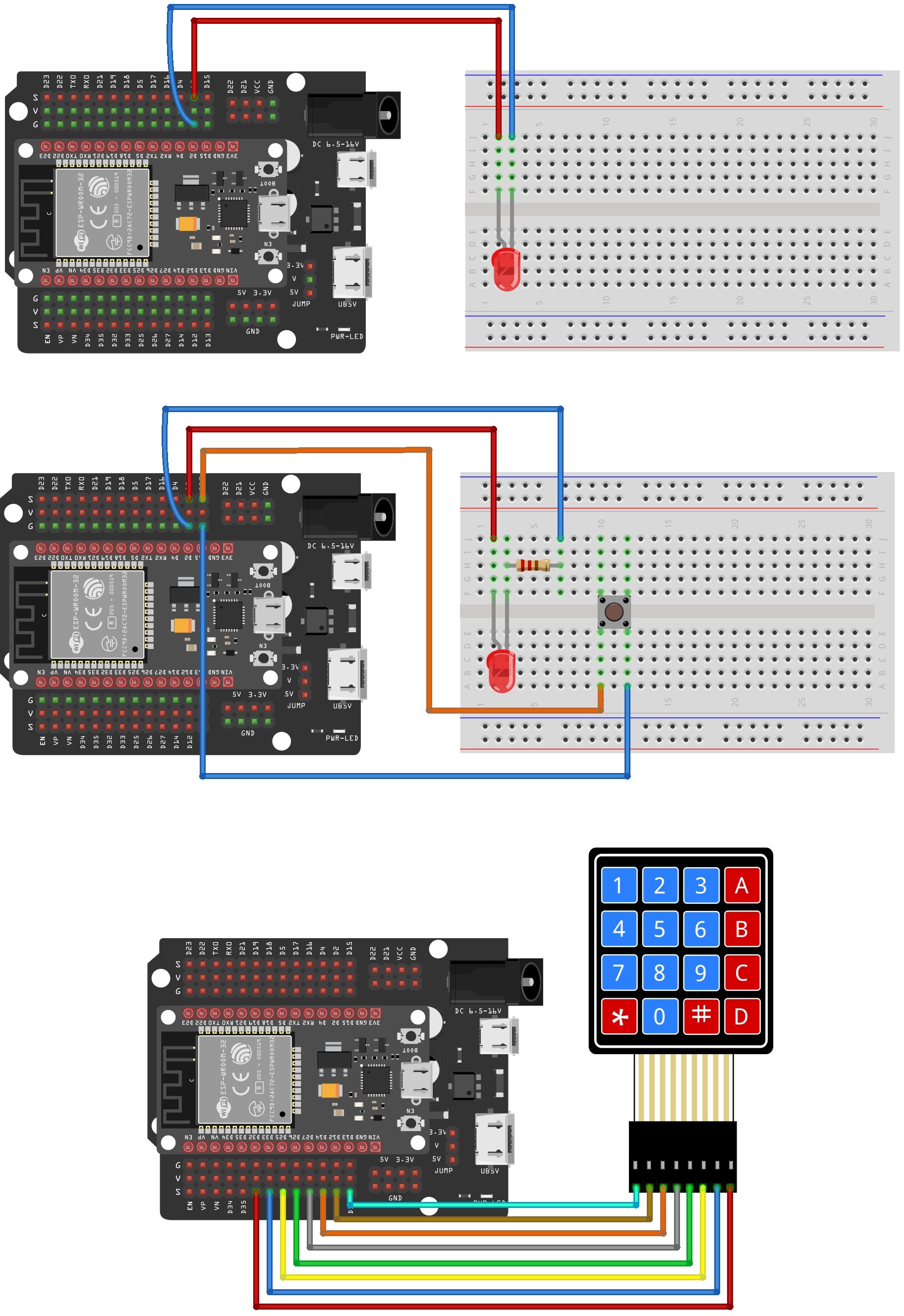 ESP32 BLE Keyboard 회로도